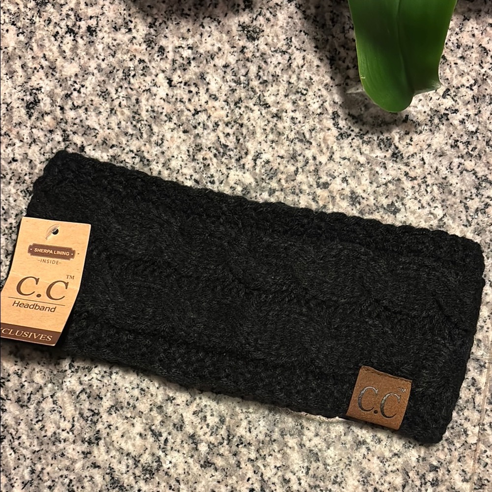 C.C Black Knit Headband